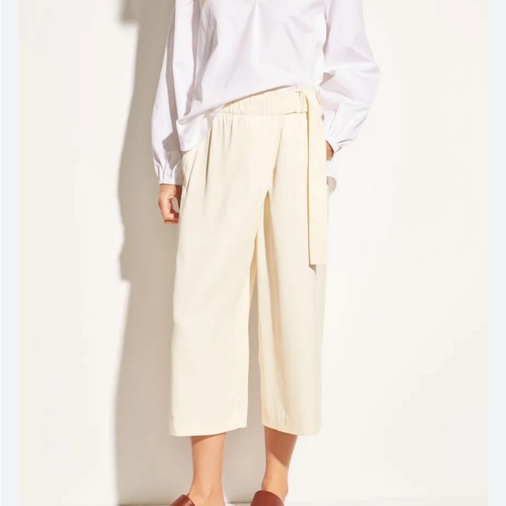 Vince Belted cross over culotte pants. Brand new